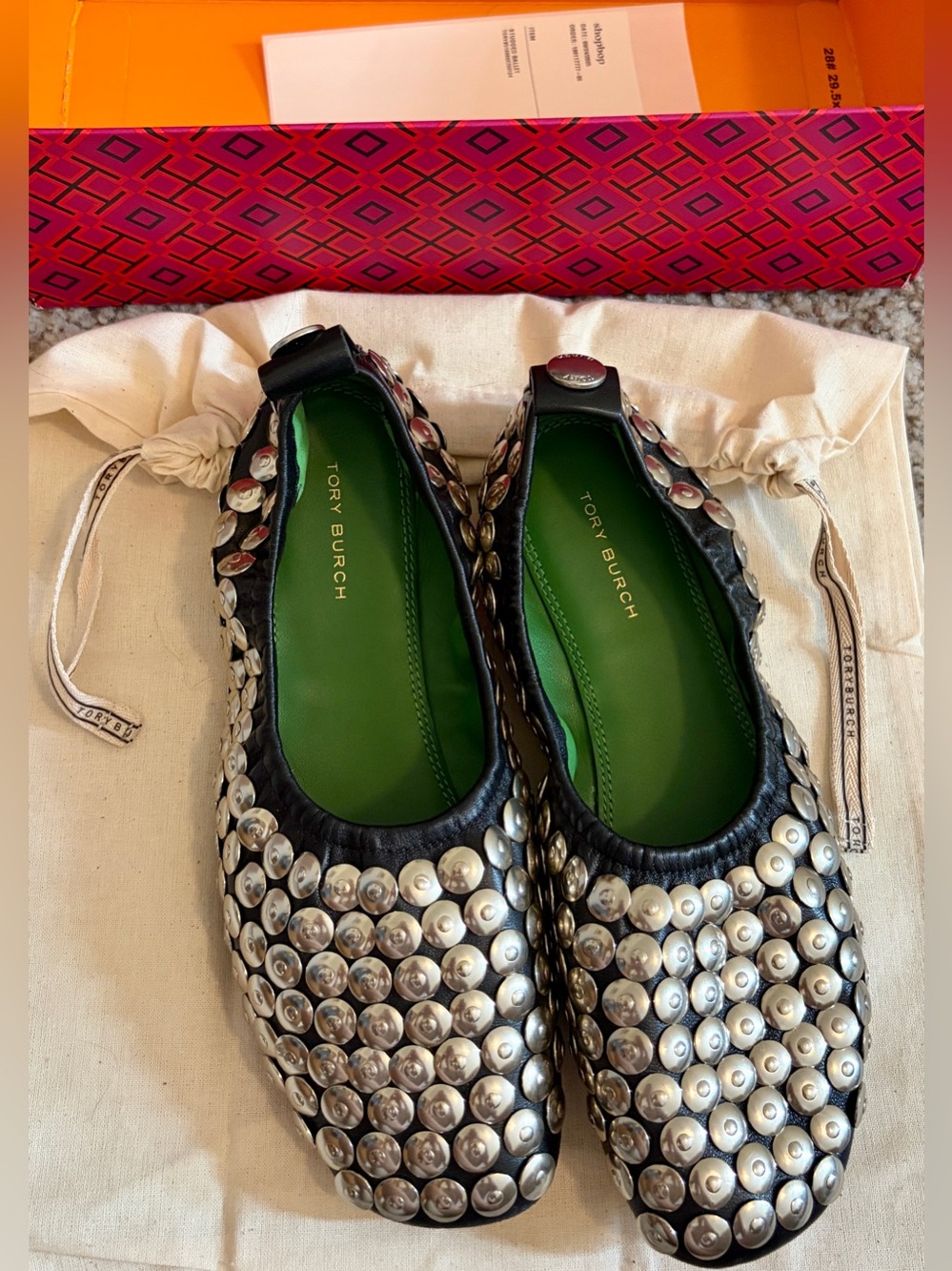 Tory Burch Studded Ballet Flats